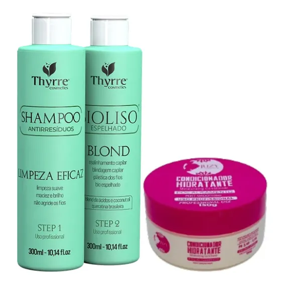 Kit Progressiva Bioliso 300ml E Creme Pós Química Queratina Foto 1
