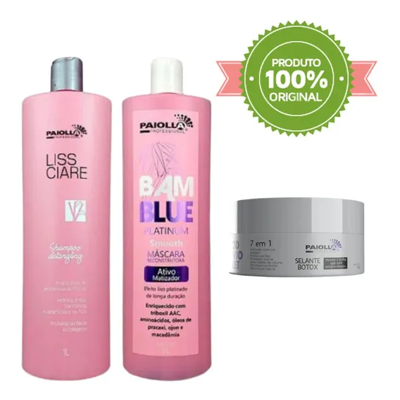 Kit Progressiva Paiolla Bamblue 2x1lt#brinde Foto 1