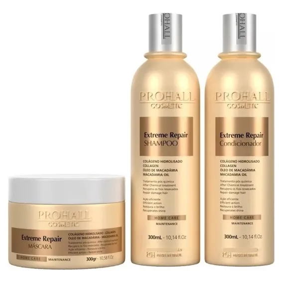 Kit Prohall Extreme Repair Home Care Extrato De Macadâmia Foto 1