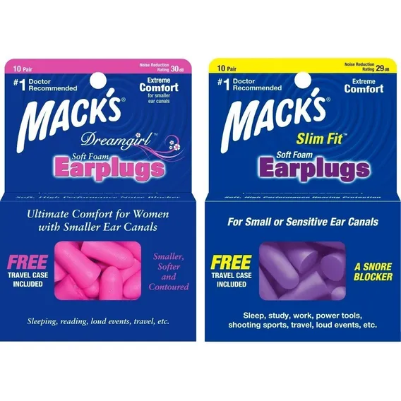 Kit Protetor Auricular Espuma Macks Dreamgirl + Slim Fit Cor Rosa Foto 1