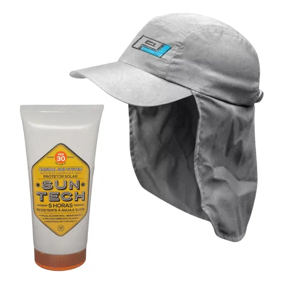 Kit Protetor Solar 30fps 180g + Boné P/ Proteção Solar Pesca Foto 1
