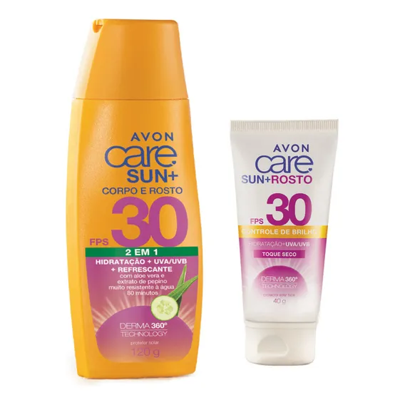 Kit Protetor Solar Avon Care Sun+ Fps 30 Corpo E Rosto Foto 1