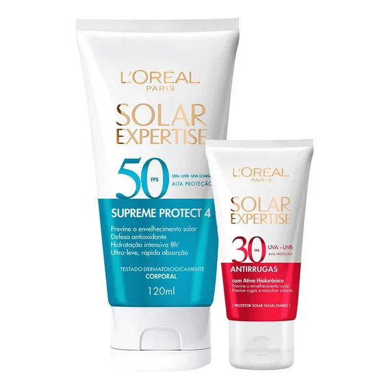 Kit Protetor Solar Expertise Corporal Fps 50 + Facial 30 Fps Foto 1