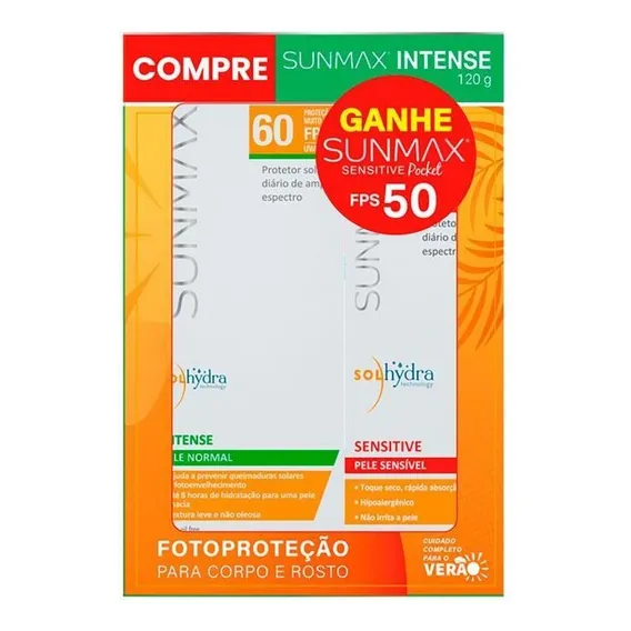 Kit Protetor Solar Sunmax Intense Fps60 + Sensitive Sunmax Foto 1