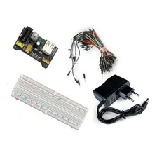 Kit Protoboard 830 + Jumper 65 Peças + Fonte Ajustável E 12v Foto mini 1