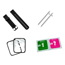 Kit Pulseira E PelĂcula CompatĂvel Com Amazfit Bip S A1821 Cor Preto Foto mini 4