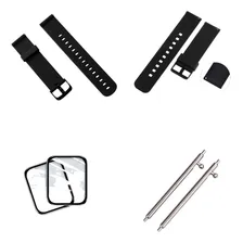 Kit Pulseira E PelĂcula CompatĂvel Com Amazfit Bip S A1821 Cor Preto Foto mini 1