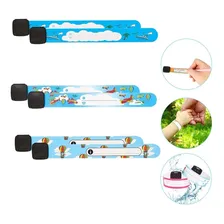 Kit Pulseira Infantil Identificação Criança Impermeável Flex Foto mini  2