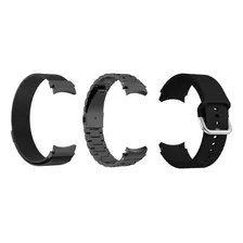Kit Pulseiras CompatÃvel Samsung Galaxy Watch 5 Pro Bt 45mm Cor Preto Foto mini 1