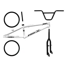 Kit Quadro Bmx Pro X Aro 20 7 Peças Cores Cor Branco/preto Tamanho Del Quadro Unico Foto mini 1