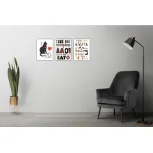 Kit Quadro Decorativo Para Quarto Sala Trio Gatos Gatinhos Gato Foto mini  2