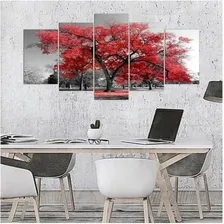 Kit Quadro Decorativos Sala Quarto Árvore Lindo Ipê Vermelho Foto mini  3