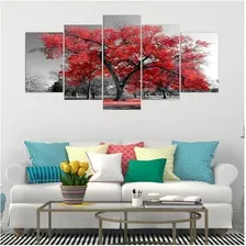 Kit Quadro Decorativos Sala Quarto Árvore Lindo Ipê Vermelho Foto mini  2