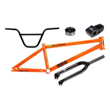 Kit Quadro E Garfo Bmx Pro-x Cromoly Defender Dirt Jump Cor Laranja Tamanho Del Quadro 21 Foto  mini 1