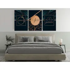 Kit Quadros Decorativo Fé Amor Gratidão FamÃlia Deus Sala Cor Dourado-escuro Foto mini 4