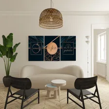 Kit Quadros Decorativo Fé Amor Gratidão FamÃlia Deus Sala Cor Dourado-escuro Foto mini 2