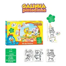 Kit Quadros Pintura Infantil Galinha Pintadinha Com Cavalete Foto mini 4