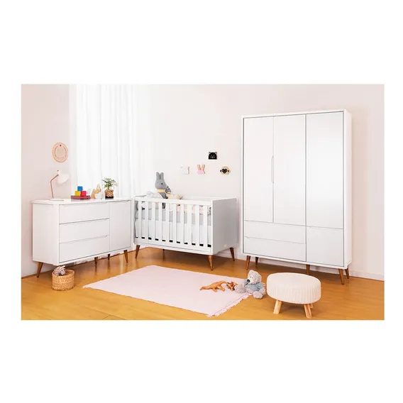Kit Quarto Infantil Theo - Ber莽o + C么moda 3 Gavetas E 1 Port Foto 1