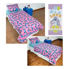 Kit Quarto Stitch Rosa Edredom, Jogo De Cama E Toalha Foto mini 1