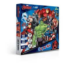 Kit Quebra Cabe莽a Domin贸 Jogo Mem贸ria Vingadores Foto mini 2