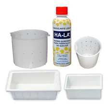 Kit Queijo Coalho Ha-la 200ml Com Formas Frescal E Mussarela Foto mini 1