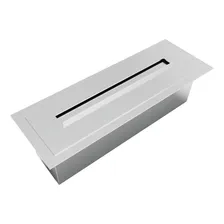 Kit Queimador Para Lareira 40cm E Champanheira/porta Bebida Cor Cinza Foto mini 1