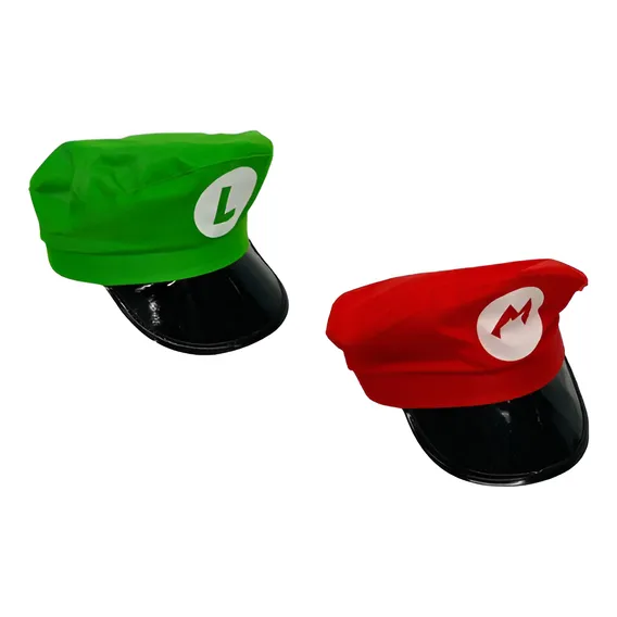 Kit Quepe Mario E Luigi / Boina / Chapéu Para Festa Foto 1