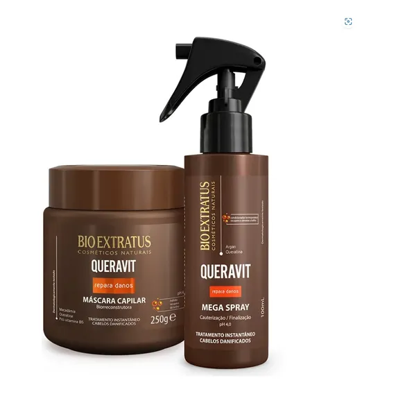 Kit Queravit (250g) Máscara E Spray Bio Extratus Foto 1