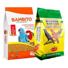 Kit Ração Nativos 5kg + Bambito Extrusado 5kg Ring Neck Foto  mini 1