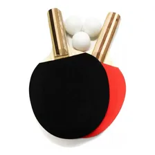 Kit Raquetes Ping Pong C/ 3 Bolinhas Rede E Suporte Procopio Tipo de cabo arredondado Foto  mini 1