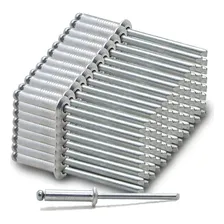 Kit Rebite Pop Repuxo Aluminio Fosco 312 C/ 100 Peças Foto mini  3