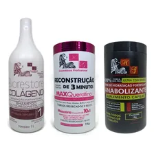 Kit Reconstrução + Anabolizante Capilar + Antí-resíduo Foto  mini 1