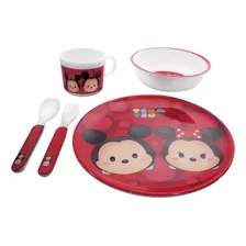 Kit Refeição Infantil Mickey E Minnie Vermelho Tsum Tsu Foto mini  2