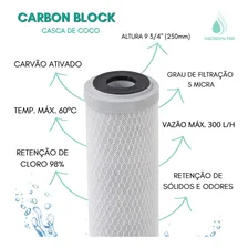 Kit Refil Carvão Ativado Coco + Polipropileno 9.3/4 Foto mini 4