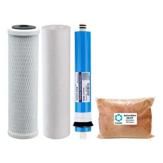 Kit Refil Deionizador Osmose Membrana 100gpd Resina Mb475 Foto 1
