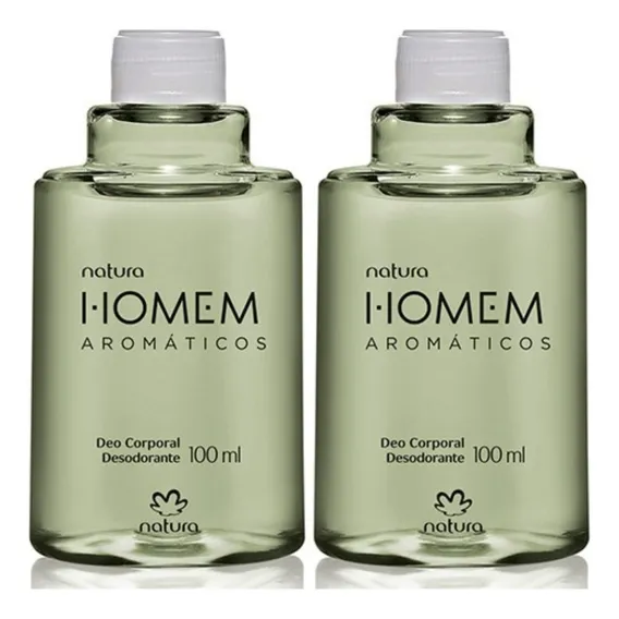 Kit Refil Desodorante Corporal Natura Homem Aromáticos 100ml Foto 1