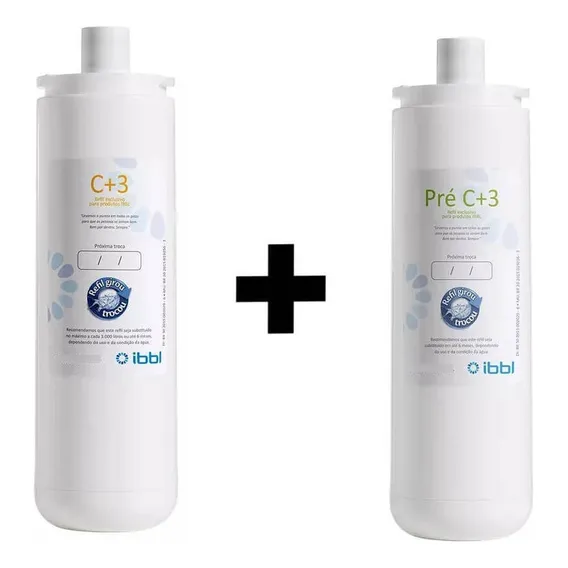 Kit Refil Filtro Ibbl C+3 + Refil Pré C+3 Pfn 2000 Cor Branco Foto 1
