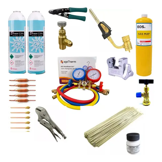Kit Refrigeração P/ Consertar Geladeira E Freezer R134a R134 Foto 1