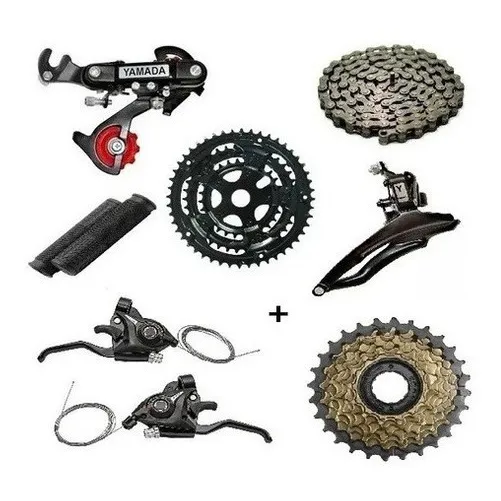 Kit Relação 21v Bike Trocador Cambio Corrente Catraca Coroa Foto 1