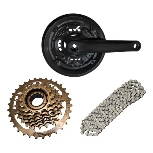 Kit Relação Bike 21v Pedivela Catraca 7v Mega Range Corrente Foto 1