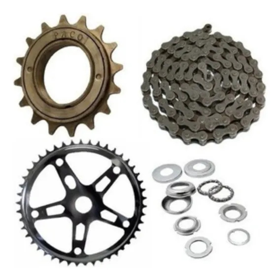 Kit Relação Bike Catraca Corrente Coroa 46d Movimento 45mm Foto 1