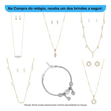 Kit Rel贸gio Feminino Anal贸gico Prata Condor Foto mini 2