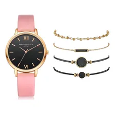 Kit Relógio Feminino Rosê Com Pulseiras Foto  mini 1