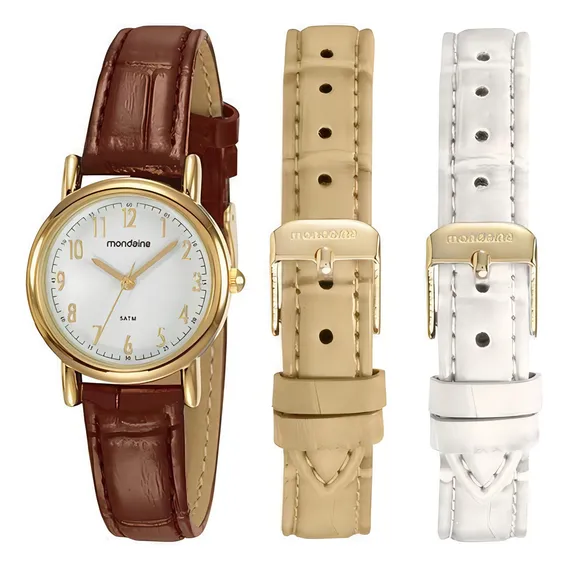 Kit Relógio Mondaine Feminino Troca Pulseiras 83485lpmkdh2 Foto 1