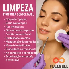Kit Removedor De Cravos E Espinhas 7 Peças Aço Inoxidável E Estojo Foto mini  2