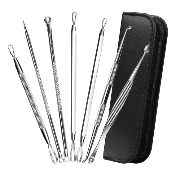 Kit Removedor De Cravos E Espinhas 7 Peças Aço Inoxidável E Estojo Foto 1