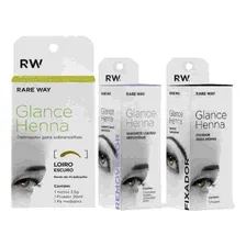 Kit Renna Glance Sobrancelha Profissional Sabonete Removedor Cor Henna Loiro Escuro Foto  mini 1