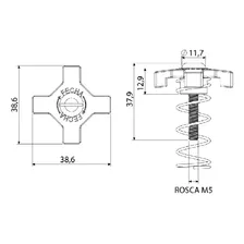 Kit Reparo Cruzeta Valvula Descarga Hydra Max 2550 Blukit Foto mini 2