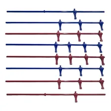 Kit Reparo Embutido Com Varão Pebolim Totó Mesa de pebolim Azul e Vermelho Foto mini 2