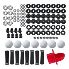 Kit Reparo Embutido Com Varão Pebolim Totó Mesa de pebolim Azul e Vermelho Foto mini 3